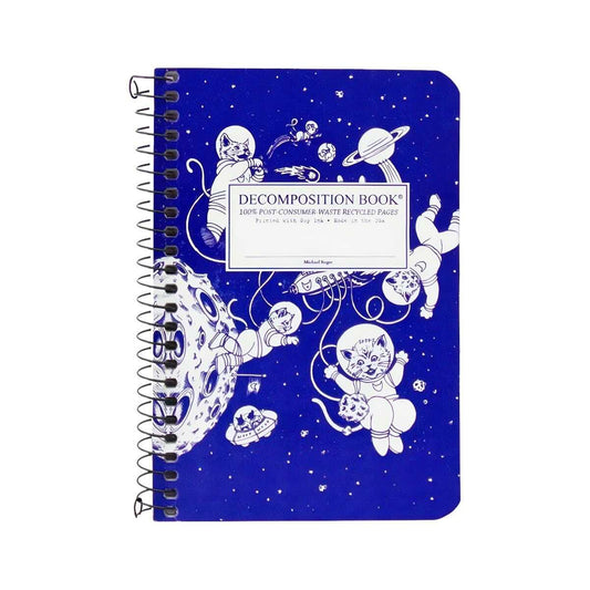 Kittens In Space College Ruled Spiral Pocket Notebook