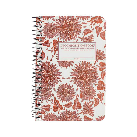 Sunflowers College Ruled Spiral Pocket Notebook