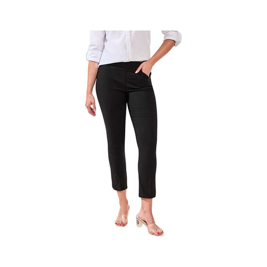 Tribal Sportswear Women's Performance Stretch Flatten It Pull-On Ankle Pants Black