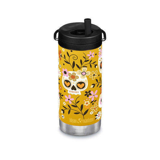 Klean Kanteen 12-Ounce TKWide Insulated Water Bottle with Twist Cap Symphonic Skulls