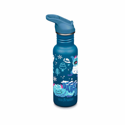 18-Ounce Classic Water Bottle with Flip Seal Sport Cap and Straw Snow Beast