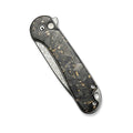 Elementum II Flipper Damascus Steel Knife Gold Shred