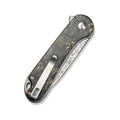 Elementum II Flipper Damascus Steel Knife Gold Shred