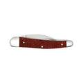 Smooth Dark Red Burlap Micarta CS Seahorse Whittler Knife