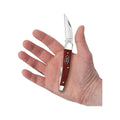Smooth Dark Red Burlap Micarta CS Seahorse Whittler Knife