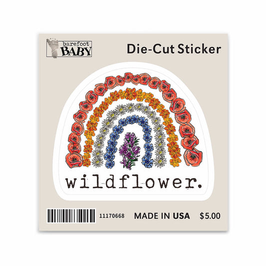 Barefoot Baby Wildflower Sticker