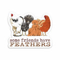 Barefoot Baby Some Friends Have Feathers Sticker