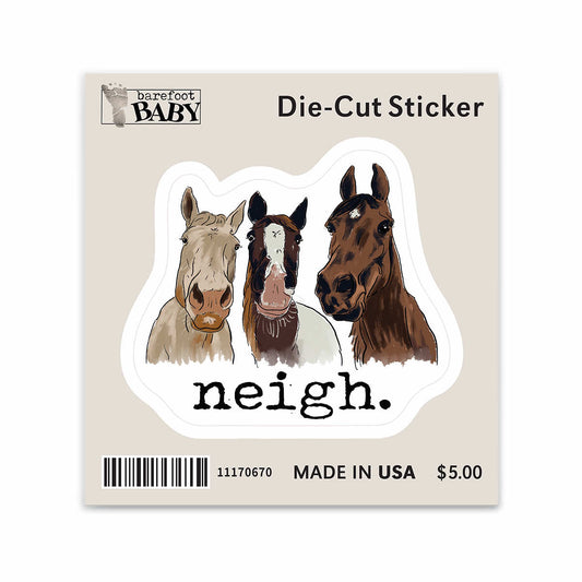 Barefoot Baby Neigh Sticker