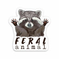 Barefoot Baby Feral Animal Sticker