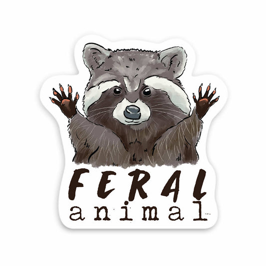 Barefoot Baby Feral Animal Sticker