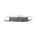 Smooth Black Curly Oak Folding Hunter Knife