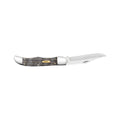 Smooth Black Curly Oak Folding Hunter Knife