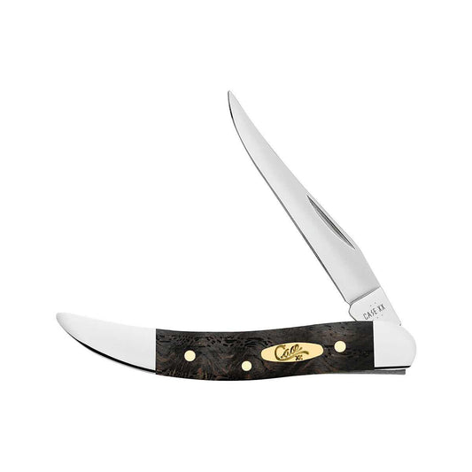 Smooth Black Curly Oak Small Texas Toothpick Knife