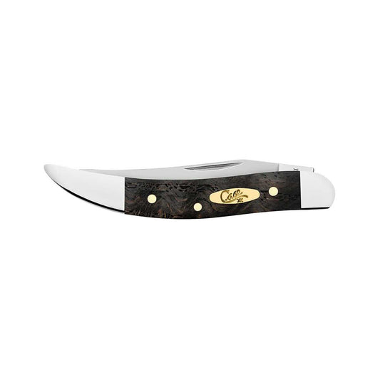 Color swatch for Smooth Black Curly Oak Small Texas Toothpick Knife in Black Curly Oak