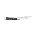 Smooth Black Curly Oak Wood Mini CopperLock Knife