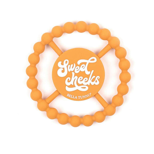 Bella Tunno Sweet Cheeks Happy Teether Baby Toy Apricot