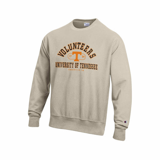 University of Tennessee Reverse Weave Crew Sweatshirt Oatmeal Heather