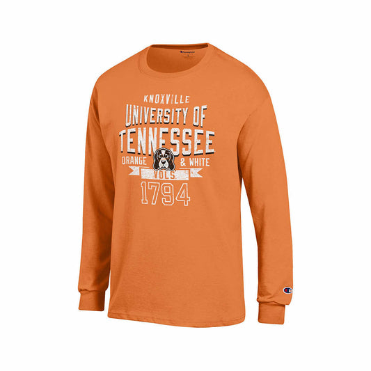 University of Tennessee Orange and White Vols Long Sleeve T-Shirt Spirited Orange