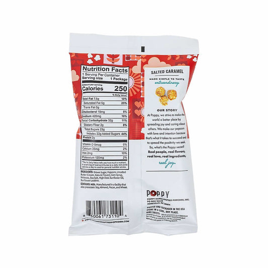 Salted Caramel Popcorn Snack Bag