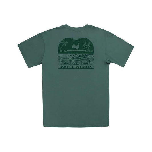 Beach & Barn Men's Swell Wishes Short Sleeve T-Shirt Pine