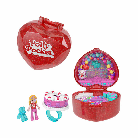 Polly Pocket 80th Anniversary Ruby Red Ring Box Play Set
