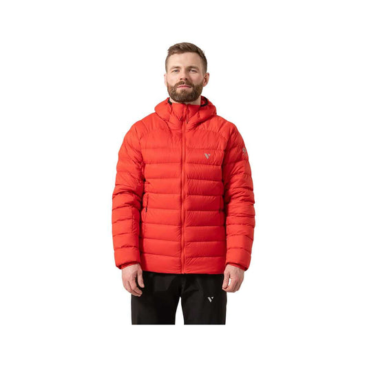 Mac in a Sac Men's Summit Hooded Down Jacket Flame