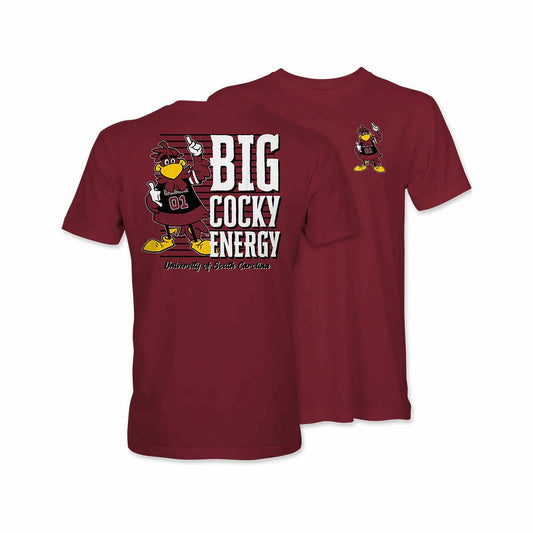 Color swatch for Eat More Tees Gamecocks Big Cocky Energy Short Sleeve T-Shirt in Garnet