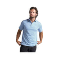 Birddogs Men's Performance Short Sleeve Polo Shirt Medblu Pncil Strp