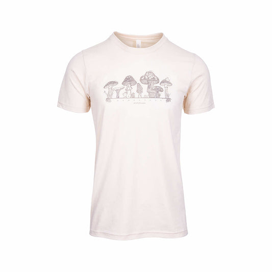 Asheville Mushroom Variety Short Sleeve T-Shirt Soft Cream