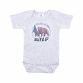 Barefoot Baby Baby Child of the Wild Short Sleeve Onesie Htr Grey