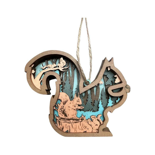 Blue Squirrel Ornament