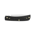 Jigged Rough Black Synthetic Sod Buster Jr Knife