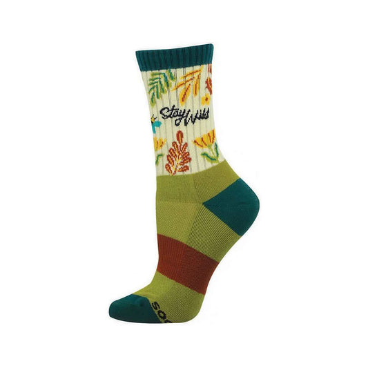 Women's Stay Wild Compass Wool Socks Green