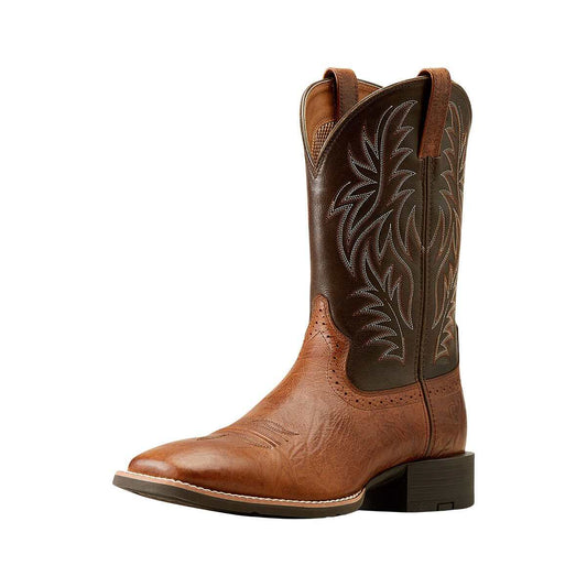 Ariat Men's Sport Wide Square Toe Cowboy Boots Peanut Butter