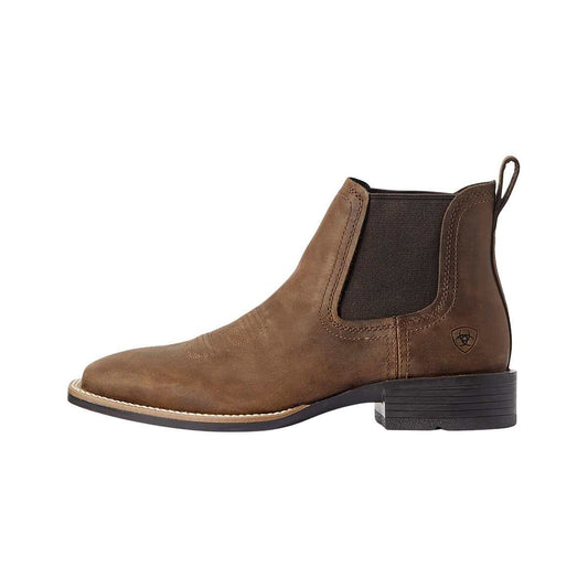 Color swatch for Ariat Men's Booker Ultra Western Boots in Distressed Tan