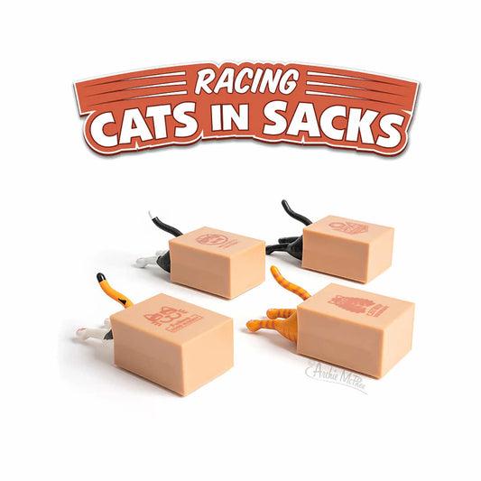 Archie McPhee Racing Cats in Sacks Toy Asst