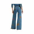 Wrangler Women's Lainey Wilson Embroidered Wide Leg Jeans  Denim