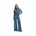 Wrangler Women's Lainey Wilson Embroidered Wide Leg Jeans  Denim