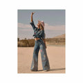 Wrangler Women's Lainey Wilson Embroidered Wide Leg Jeans  Denim