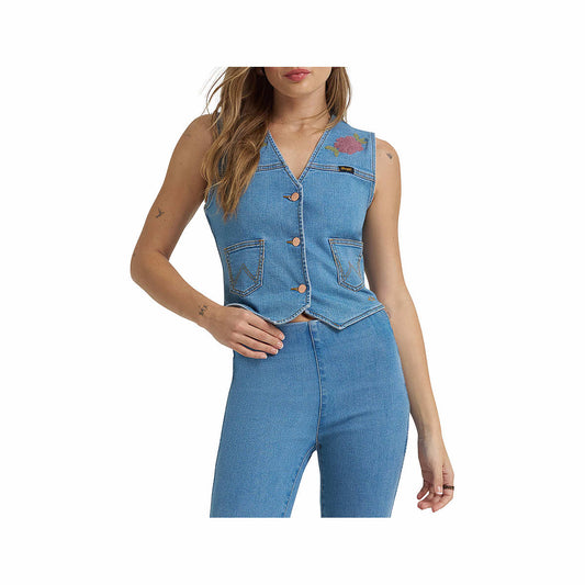 Wrangler Women's Lainey Wilson Blue Denim Vest