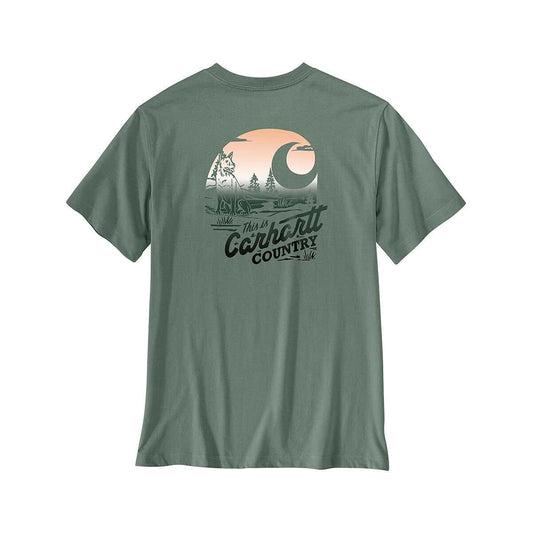 Carhartt Men's Irvine Relaxed Country Short Sleeve T-Shirt Green Slate
