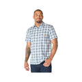 Carhartt Men's Bozeman Relaxed Short Sleeve Plaid Shirt Iron Blue