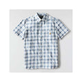 Carhartt Men's Bozeman Relaxed Short Sleeve Plaid Shirt  Iron Blue