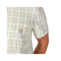 Carhartt Men's Bozeman Relaxed Short Sleeve Plaid Shirt  Smoked Teal
