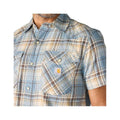 Carhartt Men's Montana Bozeman Relaxed Short Sleeve Plaid Shirt  Rolling Thunder