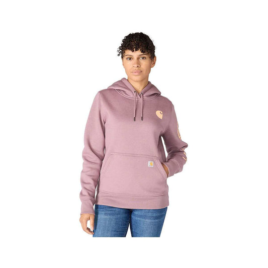 Carhartt Women's Iconic Clarksburg Logo Hoodie Ashberry V