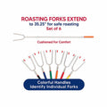 Harold Import Telescoping Roasting Forks - Set of 6