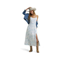 Wrangler Women's Western Sleeveless Tank Maxi Dress  White