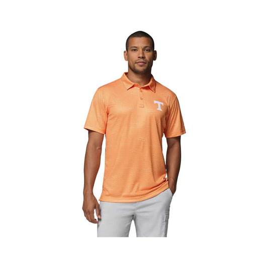 Columbia Men's University of Tennessee Super Terminal Tackle Short Sleeve Polo Shirt Solarize Heather