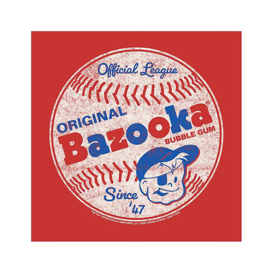 Bazooka Bubble Gum Baseball Short Sleeve T-Shirt Htr Red
